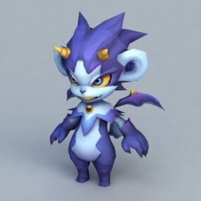 Blue Devil Cartoon 3D-Modell