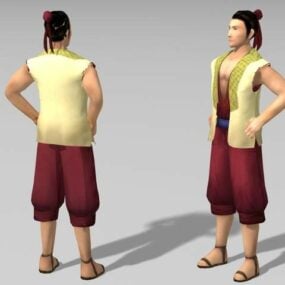 Ancient Chinese Fisherman 3d model