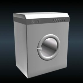 Låg poly tvättmaskin 3d-modell