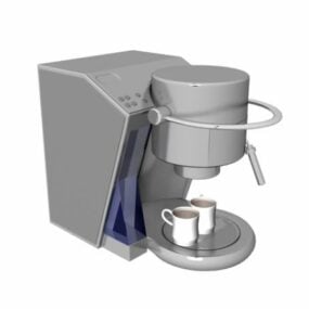 Pompalı Kahve Makinesi 3D modeli