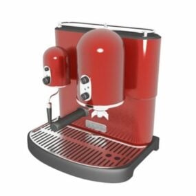 Modelo 3D da máquina de café expresso italiana