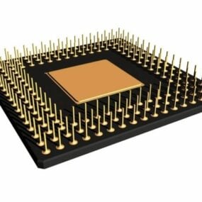Intel X86 mikroprosessor 3d-modell