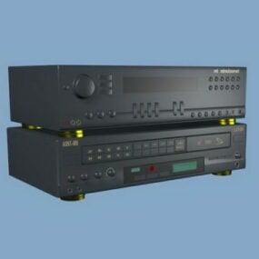 VCD プレーヤーとアンプ 3D モデル