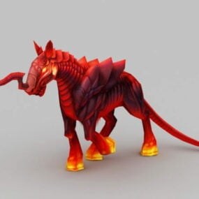 Nightmare Fire Horse 3d model
