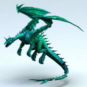 ग्रीन ड्रैगन 3डी मॉडल