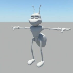 3D-Modell einer Cartoon-Ameisenfigur