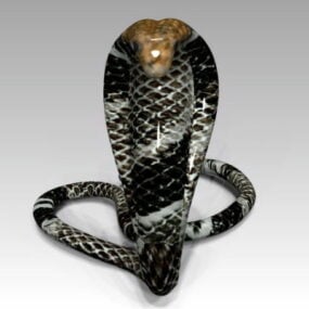Mô hình 3d rắn hổ mang đen