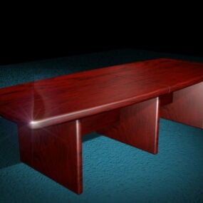 Boat Shaped Conference Room Table 3d model