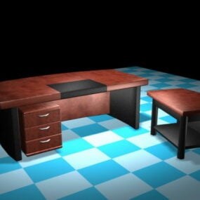 Chefschreibtisch-Möbelsets 3D-Modell