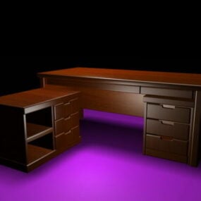 Modern Executive Desk Furniture Set 3d model