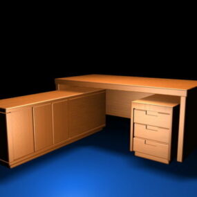 Executive Desk -huonekalusarjat 3D-malli