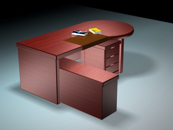 Modern Executive Desk Sets Free 3d Model 3ds Max