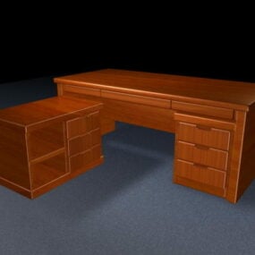 Executive Office Desk Furniture 3d model