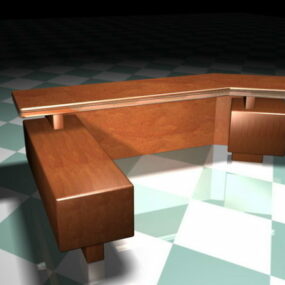 行政办公桌3d模型