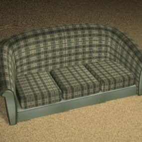 Ruudullinen sohva 3d malli