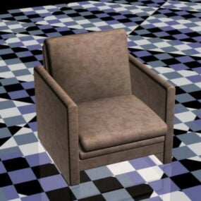 Small Fabric Club Chair 3d model
