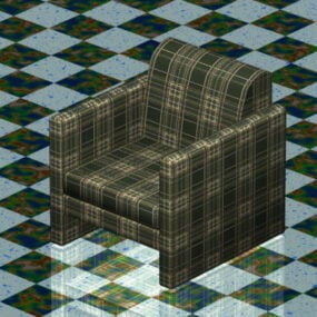 Modello 3d della sedia da club scozzese
