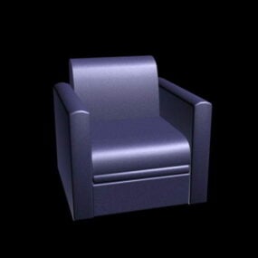 Skórzane krzesło w kształcie kostki Model 3D