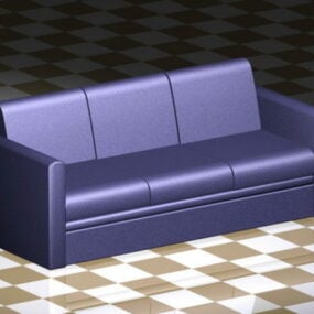 Three Cushion Sofa 3d model