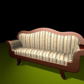 Modelo 3d de sofá vitoriano antigo