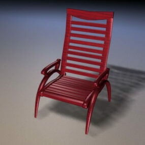 红木躺椅3d模型