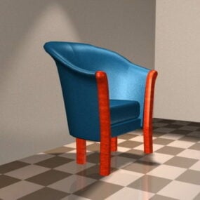 Krzesło akcentujące wannę Model 3D