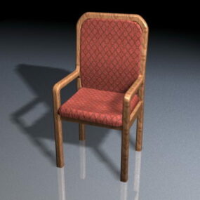 כיסא אוכל בסגנון ישן דגם תלת מימד
