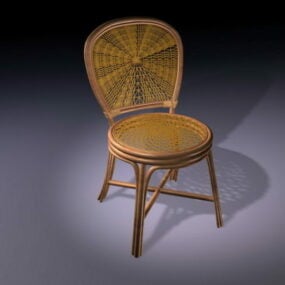 كرسي الروطان العتيقة نموذج 3D