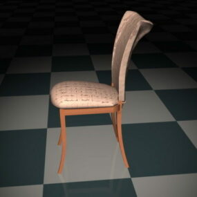 Tapicerowane krzesło do jadalni Model 3D