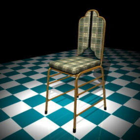 Μπρούτζινο καρέκλα τραπεζαρίας τρισδιάστατο μοντέλο