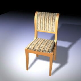 3д модель современного обеденного стула с мягкой обивкой