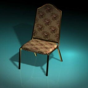 Kwiatowe krzesło do jadalni Model 3D