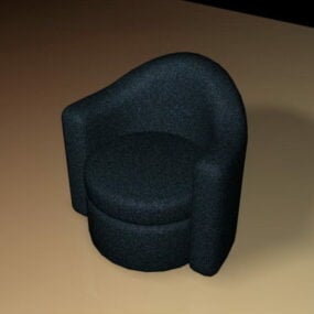 Tapicerowane krzesło barowe Model 3D