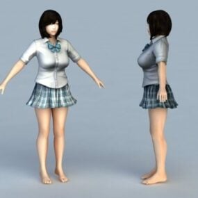 Japanische Freundin 3D-Modell