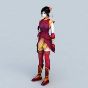 美丽的中国少女3D模型