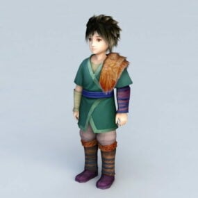 Traditional Chinese Teenage Boy 3d model
