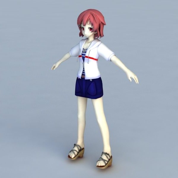 Anime Girlfriend Free 3D Model (.Max) - Open3dModel