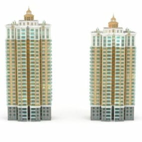 公寓楼社区3d模型