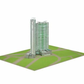 3д модель высотного жилого комплекса