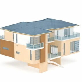 منزل مع قبو نموذج 3D