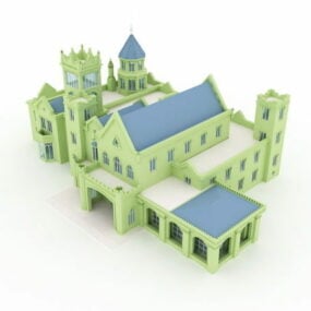 Europees landhuis 3D-model