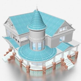 Blue House 3d model