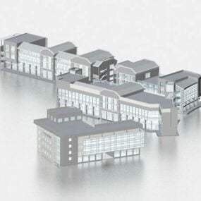 Commercial Retail Building 3d-modell