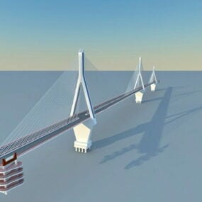 크로스 바다 다리 3d 모델