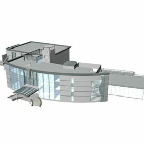 Modelo 3d de edifícios de escritórios comerciais