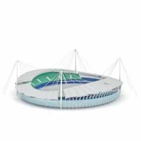 Modello 3d di architettura dello stadio di calcio