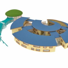 Kindergartengebäude 3D-Modell