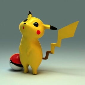 Χαριτωμένο τρισδιάστατο μοντέλο Pikachu