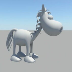 Funny Donkey Cartoon 3d model