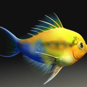 Tegnefilm Fish Animation 3d-model